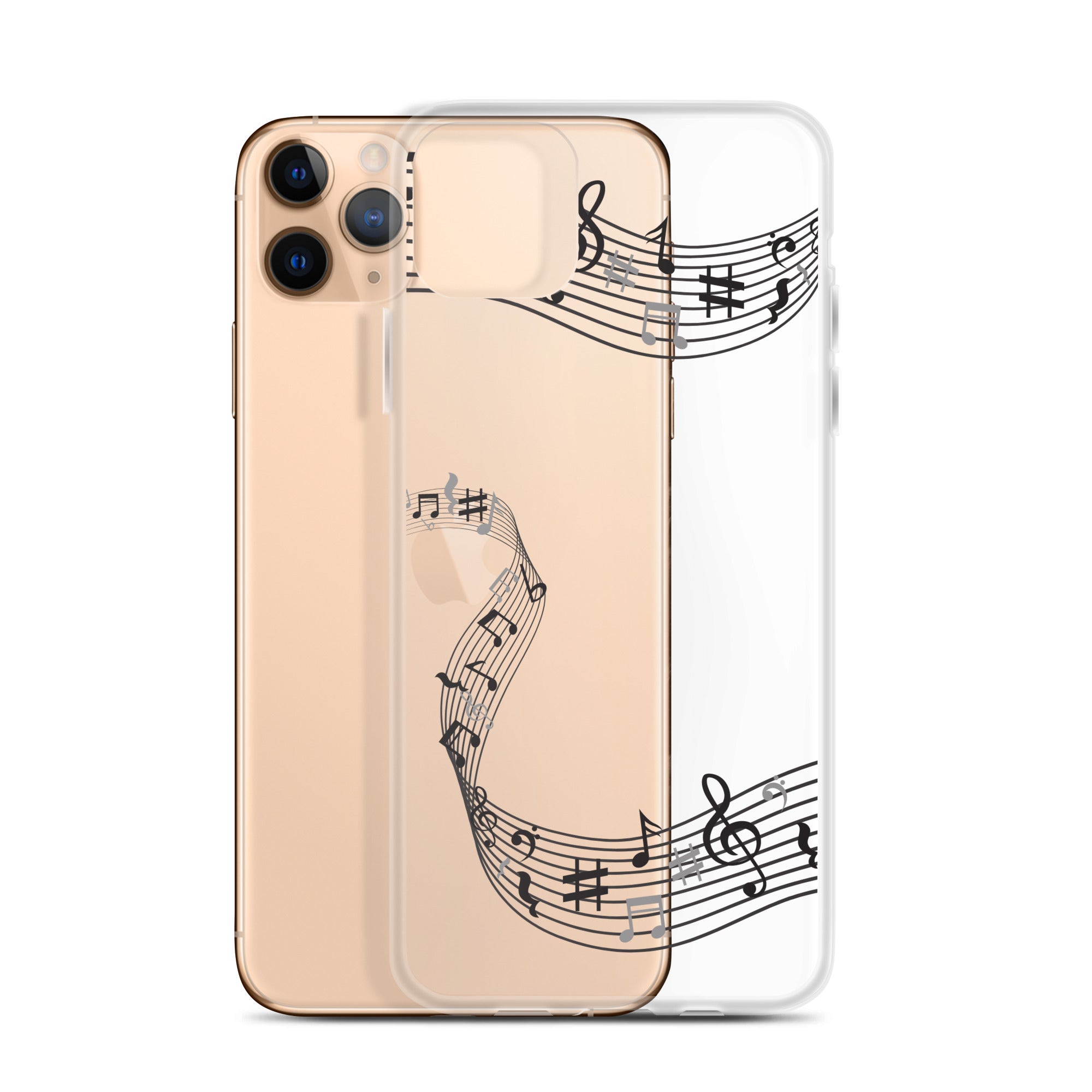 Music Clear iPhone® Case, Transparent Luxury Cover, Scratch-Resistant, Available For All Models, JHTEE Accessories. - JHTEE