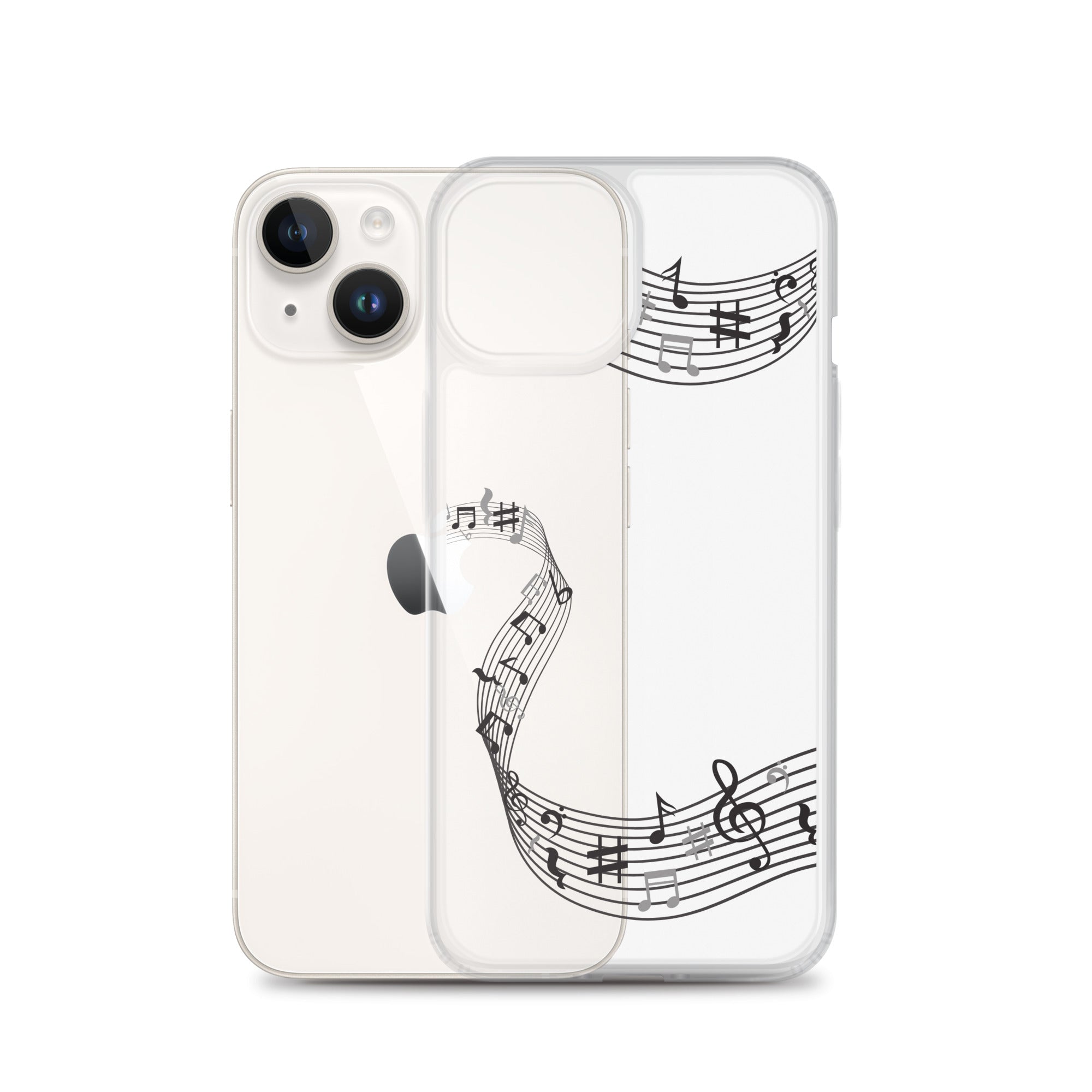 Music Clear iPhone® Case, Transparent Luxury Cover, Scratch-Resistant, Available For All Models, JHTEE Accessories. - JHTEE