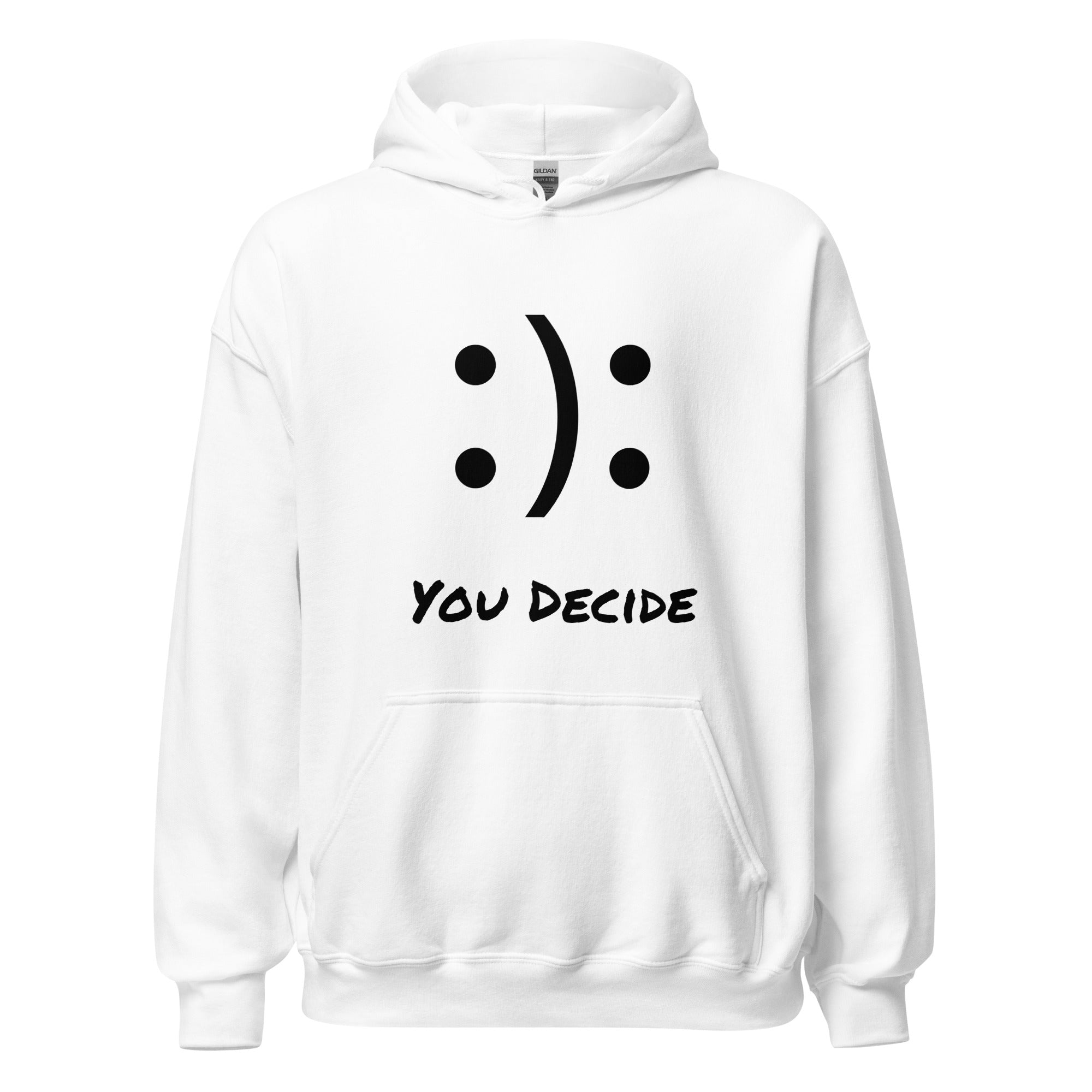 Smiley - You Decide : Unisex Heavy Blend Hoodie - JHTEE